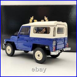 BOS 1/18 Land Rover Light weight Series III 1973 BOS382 Models Car blue & white