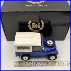 BOS 1/18 Land Rover Light weight Series III 1973 BOS382 Models Car blue & white