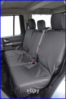 Black Waterproof Seat Covers Rear 3 Singles for Land Rover Disco Series 3 4