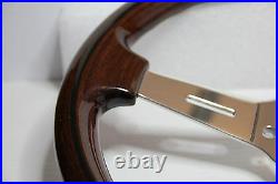 CLASSIC SPORT WOOD STEERING WHEEL 370mm LUISI MUGELLO II MAHOGANY MADE IN ITALY