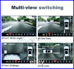 Car 4 Camera 3D Panoramic Bird Eye Surround View 1080P HD DVR Dash Cam Universal