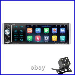 Car Radio 1DIN Bluetooth Stereo Receiver FM MP5 Player Mirror Link With4LED Camera