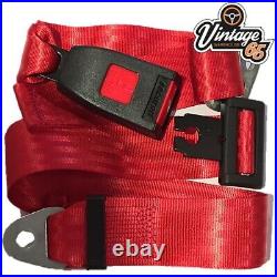 Classic BMW Front Pair Fully Automatic Inertia Red Seat Belt Kit E Approved