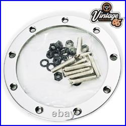 Classic Car 14 Semi Dished Riveted Dark Wood Rim Steering Wheel & Boss Kit Horn