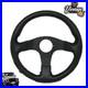 Classic Car 340mm Retro Black 3 Spoke Sports Black Vinyl Steering Wheel