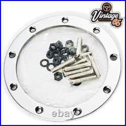 Classic Car Steering Wheel & Boss Kit 15 Riveted Wood Rim Semi Dished