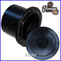 Classic Car Steering Wheel & Boss Kit 15 Riveted Wood Rim Semi Dished