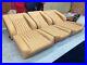 Deluxe set 3 barley fluted leather front seats suitable for Series 3 Land Rovers