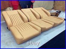 Deluxe set 3 barley fluted leather front seats suitable for Series 3 Land Rovers