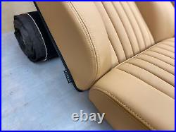 Deluxe set 3 barley fluted leather front seats suitable for Series 3 Land Rovers