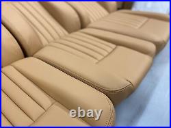 Deluxe set 3 barley fluted leather front seats suitable for Series 3 Land Rovers