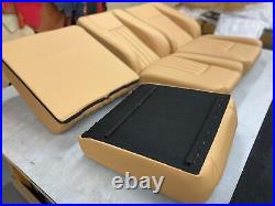 Deluxe set 3 barley fluted leather front seats suitable for Series 3 Land Rovers