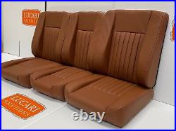 Deluxe set of TAN fluted leather front seats suitable for Series 3 Land Rovers