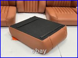 Deluxe set of TAN fluted leather front seats suitable for Series 3 Land Rovers