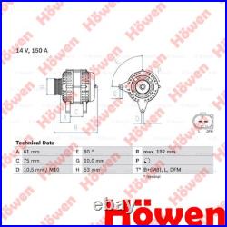 Fits Land Rover Freelander BMW 3 Series 2.0 D TD4 3.0 Alternator Howen