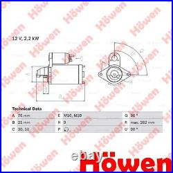 Fits Land Rover Range BMW X5 5 Series 3 2.9 D 3.0 Starter Motor Howen