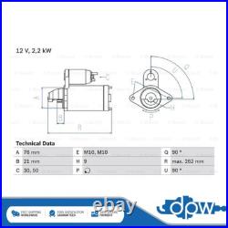Fits Land Rover Range BMW X5 5 Series 3 7 2.9 D 3.0 Starter Motor DPW