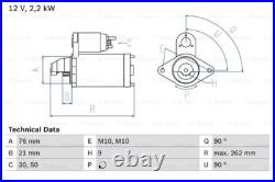 Fits Land Rover Range BMW X5 5 Series 3 7 2.9 D 3.0 Starter Motor DPW
