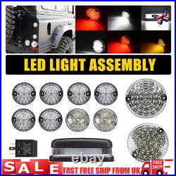 For 1990-2016 Land Rover Defender Complete LED Lamp Kits Clear Lens 90 110 130