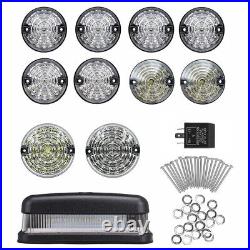 For 1990-2016 Land Rover Defender Complete LED Lamp Kits Clear Lens 90 110 130