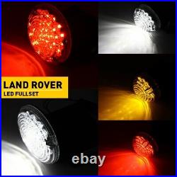 For 1990-2016 Land Rover Defender Complete LED Lamp Kits Clear Lens 90 110 130