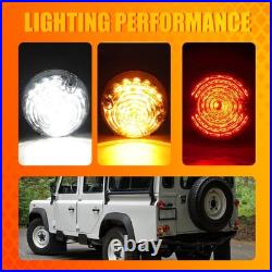 For Land Rover Defender 90/110/130 8PCS 73mm LED Lights Amber White Red IP68