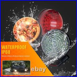 For Land Rover Defender 90/110/130 8PCS 73mm LED Lights Amber White Red IP68