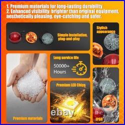 For Land Rover Defender 90/110/130 8PCS 73mm LED Lights Amber White Red IP68