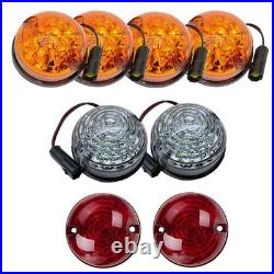 For Land Rover Defender 90/110/130 8PCS 73mm LED Lights Amber White Red IP68