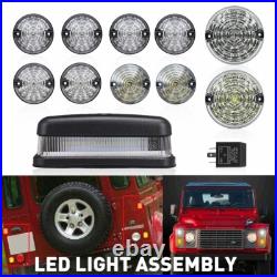 For Land Rover Defender Led Deluxe Clear Upgrade Lamp Light Kit Red Da1291