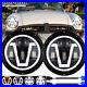 For MG MGB Midget 7 Inch Hi/Lo Halo Angel Lights Angel Eye DRL LED Headlights