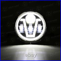 For MG MGB Midget 7 Inch Hi/Lo Halo Angel Lights Angel Eye DRL LED Headlights