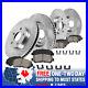 Front & Rear Drilled Slotted Brake Rotors And Ceramic Pads For 99-04 Discovery