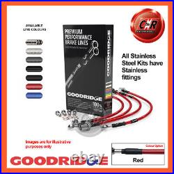 Goodridge Stl Red Hoses For Land Rover 88 Series III 2.25 71-80 SLR0101-3C-RD