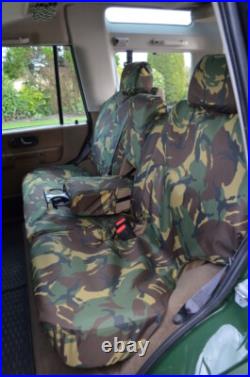 Green Camo Tailored Waterproof Seat Covers Rear for Land Rover Disco Series 2