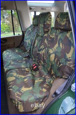 Green Camo Tailored Waterproof Seat Covers Rear for Land Rover Disco Series 2