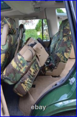 Green Camo Tailored Waterproof Seat Covers Rear for Land Rover Disco Series 2