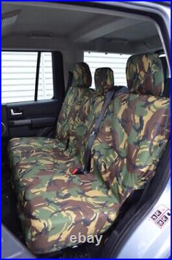 Green Camo Waterproof Seat Covers Rear 3 Singles for Land Rover Disco Series 3 4