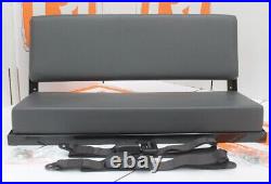 Grey vinyl bench seat + lap belts FITS Land Rover Defender 90/110 Series 88/109