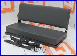 Grey vinyl bench seat + lap belts FITS Land Rover Defender 90/110 Series 88/109