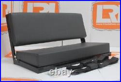 Grey vinyl bench seat + lap belts FITS Land Rover Defender 90/110 Series 88/109