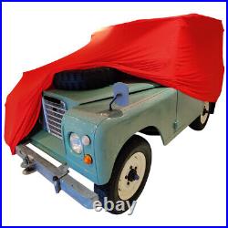 Indoor car cover fits Land Rover Series 1, 2 &3 short wheel base Bespoke Red