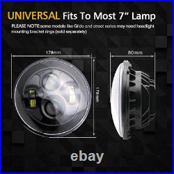 LED Headlights Pair Land Rover Defender 90 110 RHD + LHD E MARKED 7 Inch H4