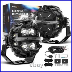 LED Pod Light 270° Beam 19200LM Spot Side Shooter For 4WD UTV Marine Boat 12V