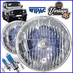 Land Rover Defender Complete Crystal Headlight & 8pc LED Light Upgrade Kit Wipac