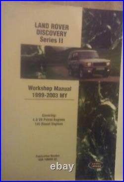 Land Rover Discovery Series 11 Workshop Manual 1999-2003MY