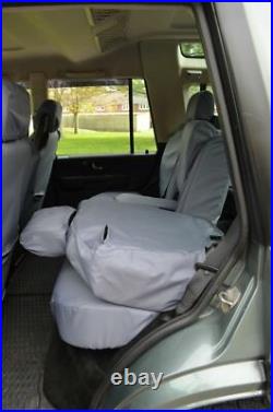 Land Rover Discovery Series 2 Tailored Waterproof Grey Rear Seat Covers UK Made