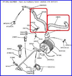 Land Rover Series 1 2 2a Smiths Round Heater Windscreen Demister Vent Hose Pipes