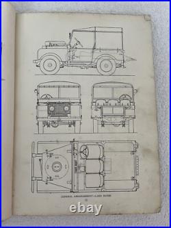 Land Rover Series 1 Workshop Manual 1948-53(Revised 1956 Edition) Part No. 4056