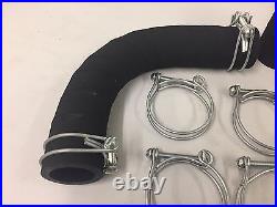 Land Rover Series 1 Woven Hoses & Double Wire Clips 1948-54 (Complete Set)